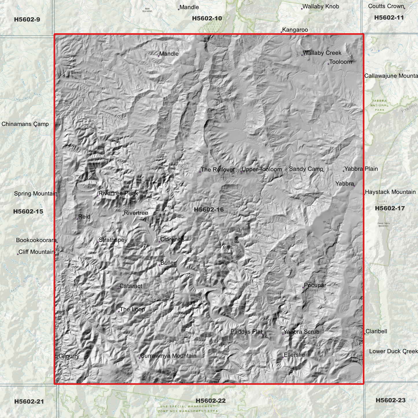 Tooloom 1m Digital Elevation Model (H5602-16)