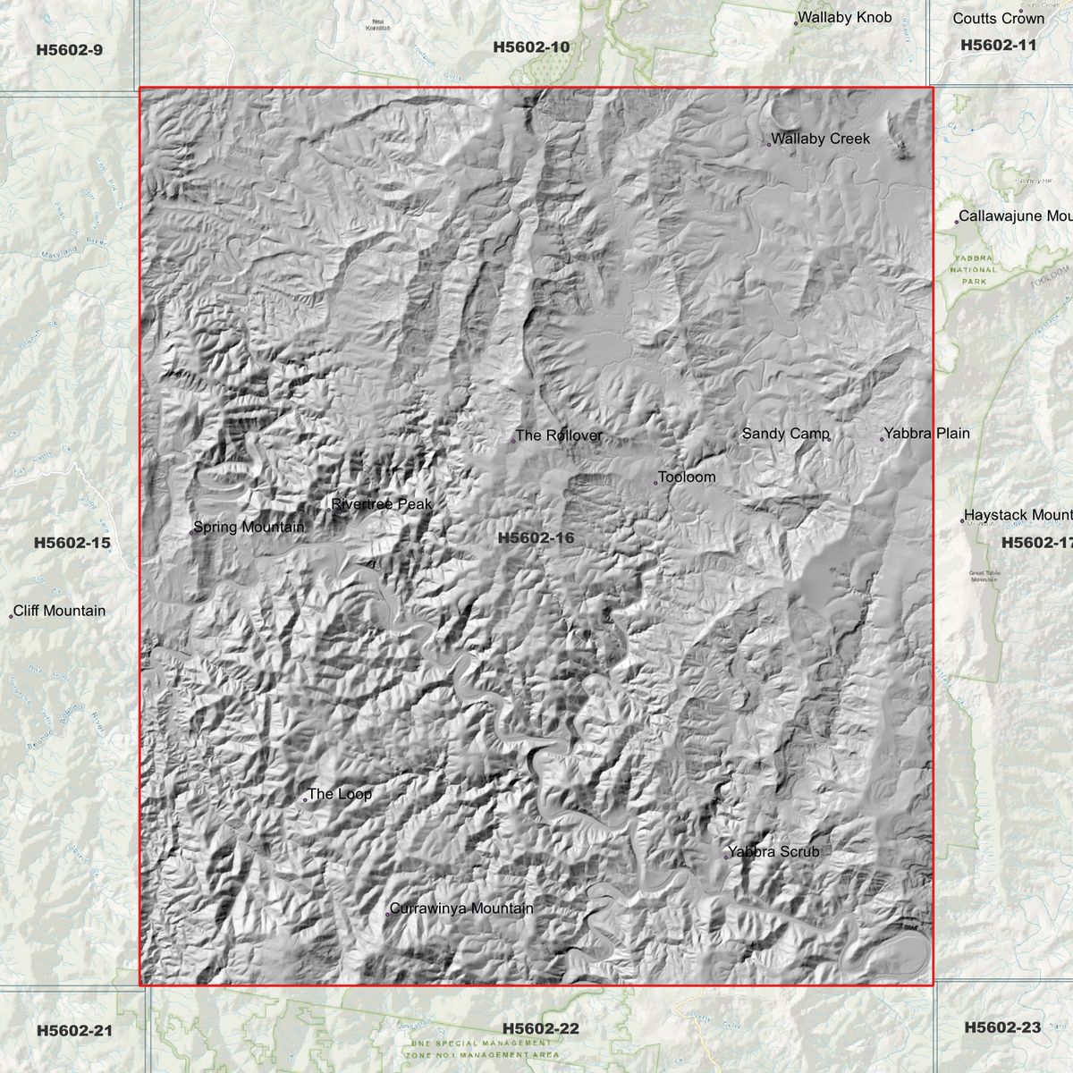 Tooloom 1m Digital Elevation Models (H5602-16)