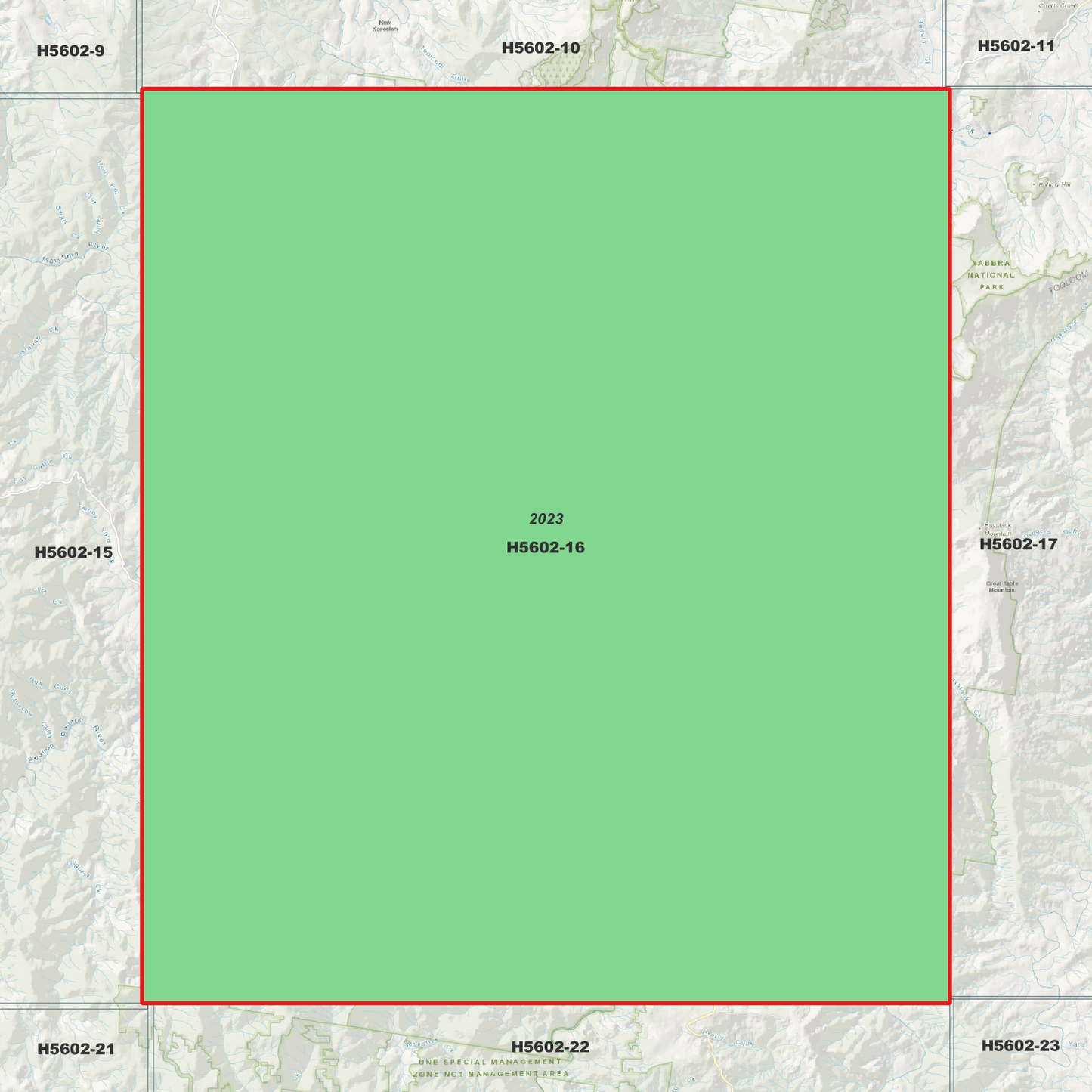 Tooloom 1m Digital Elevation Model (H5602-16)