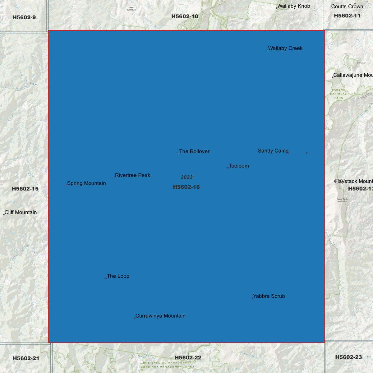 Tooloom 1m Digital Elevation Models (H5602-16)