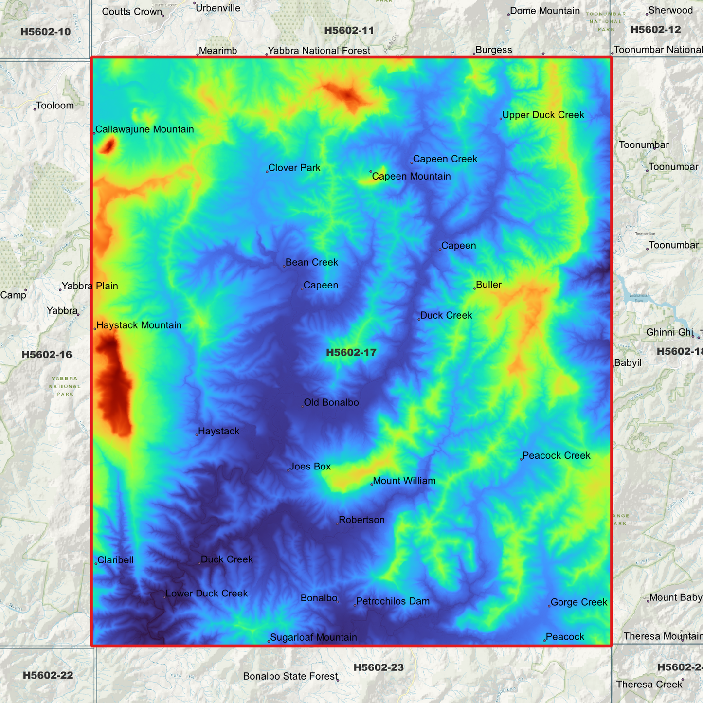 Bonalbo 1m Digital Elevation Model (H5602-17)