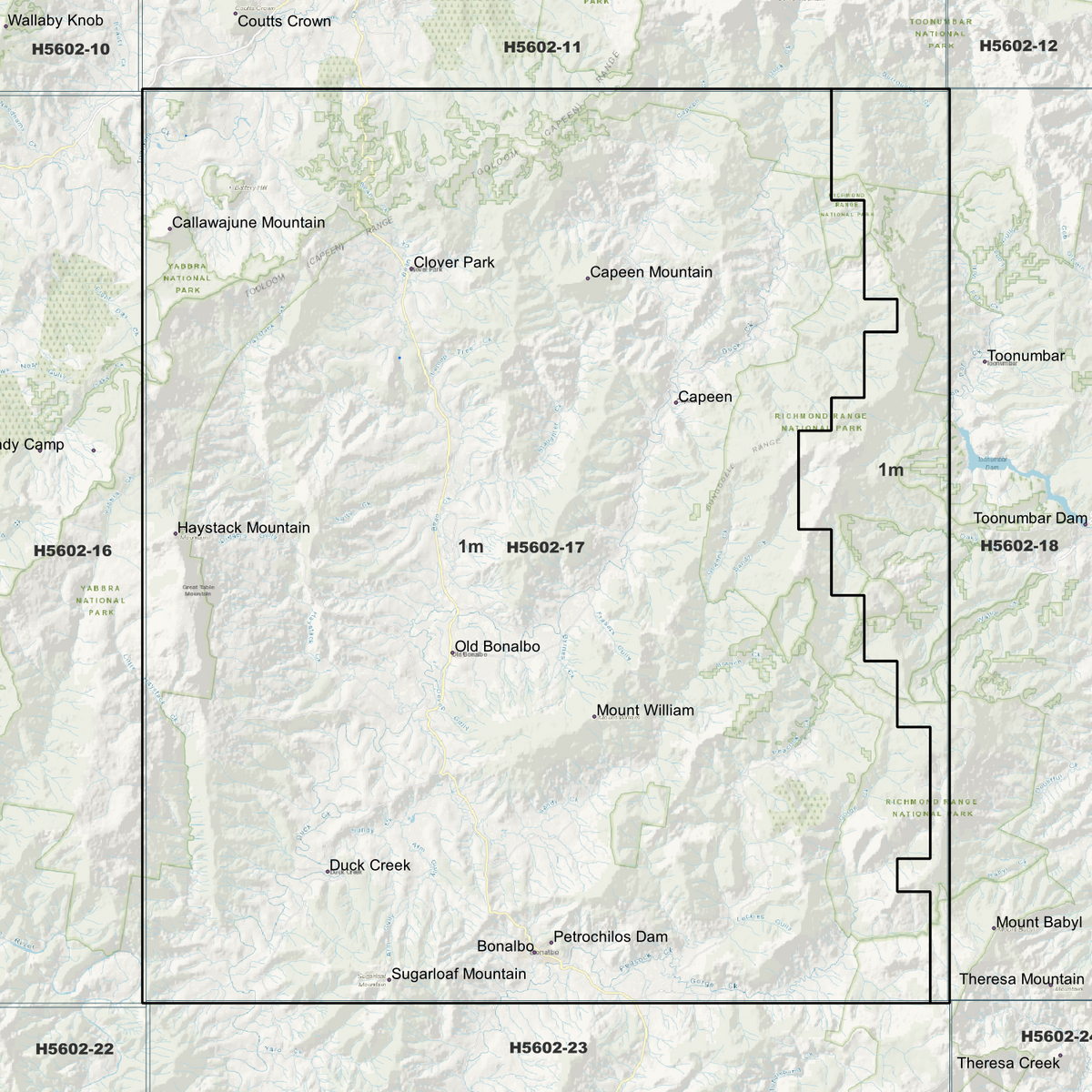 Bonalbo 1m Digital Elevation Models (H5602-17)