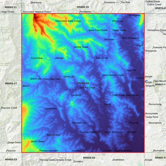 Toonumbar 1m Digital Elevation Model (H5602-18)