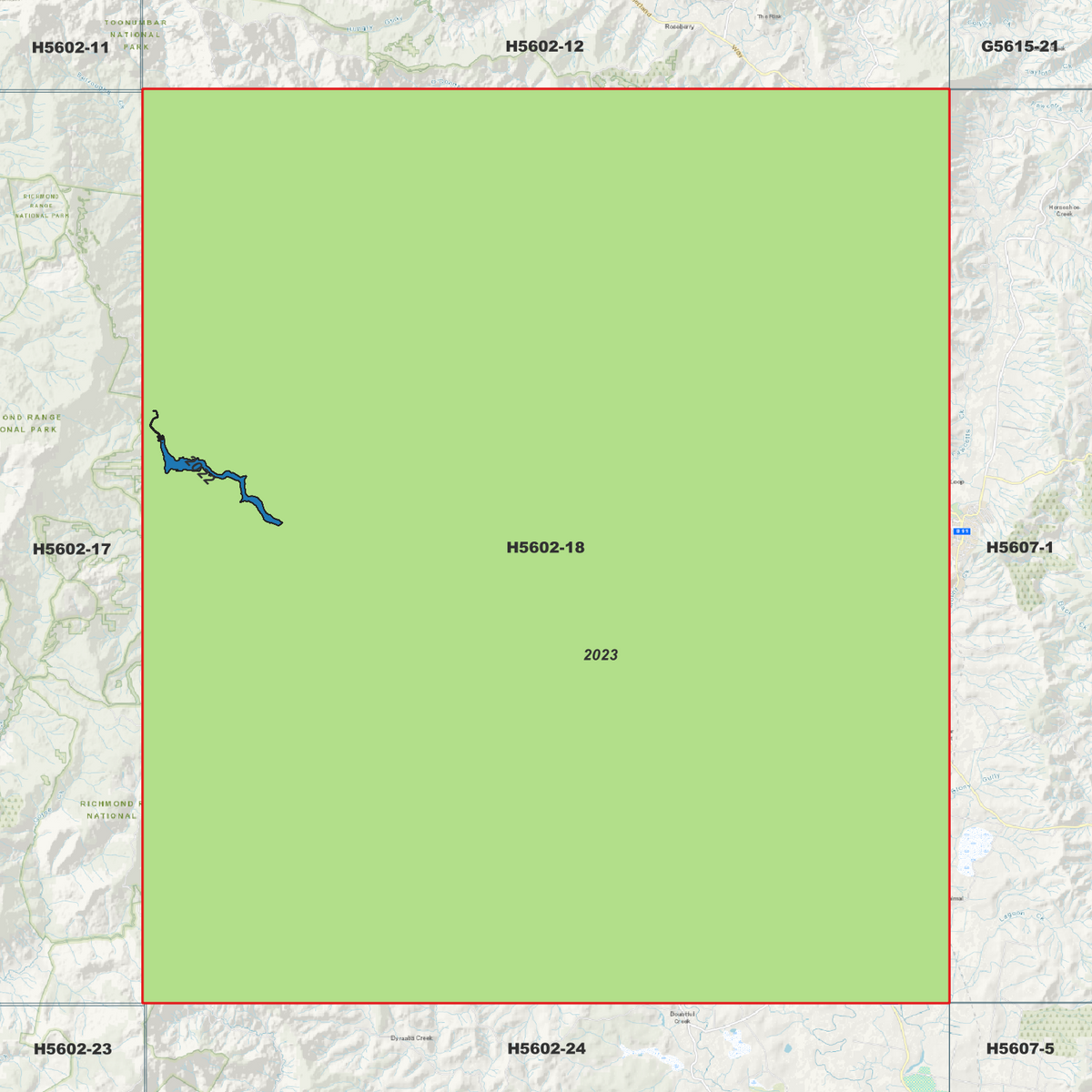 Toonumbar 1m Digital Elevation Models (H5602-18)