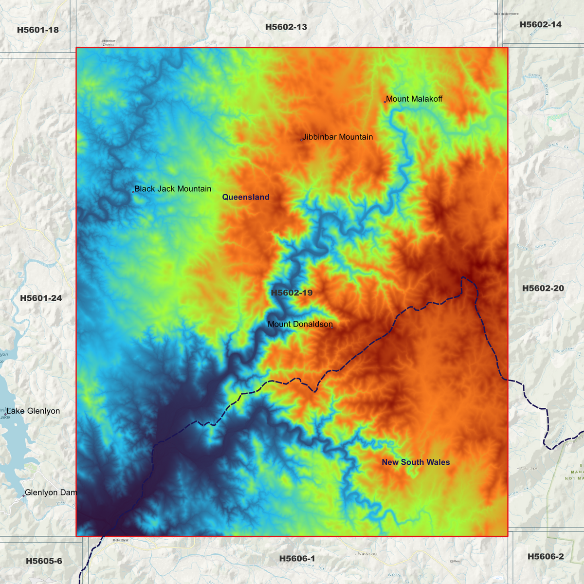 Jibbinbar 50cm, 1m & 5m Digital Elevation Models (H5602-19)