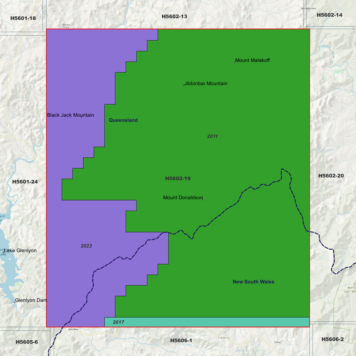Jibbinbar 50cm, 1m & 5m Digital Elevation Models (H5602-19)