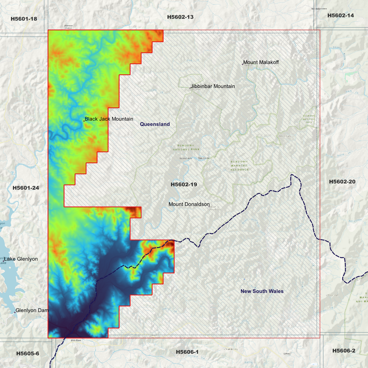 Jibbinbar 50cm, 1m & 5m Digital Elevation Models (H5602-19)