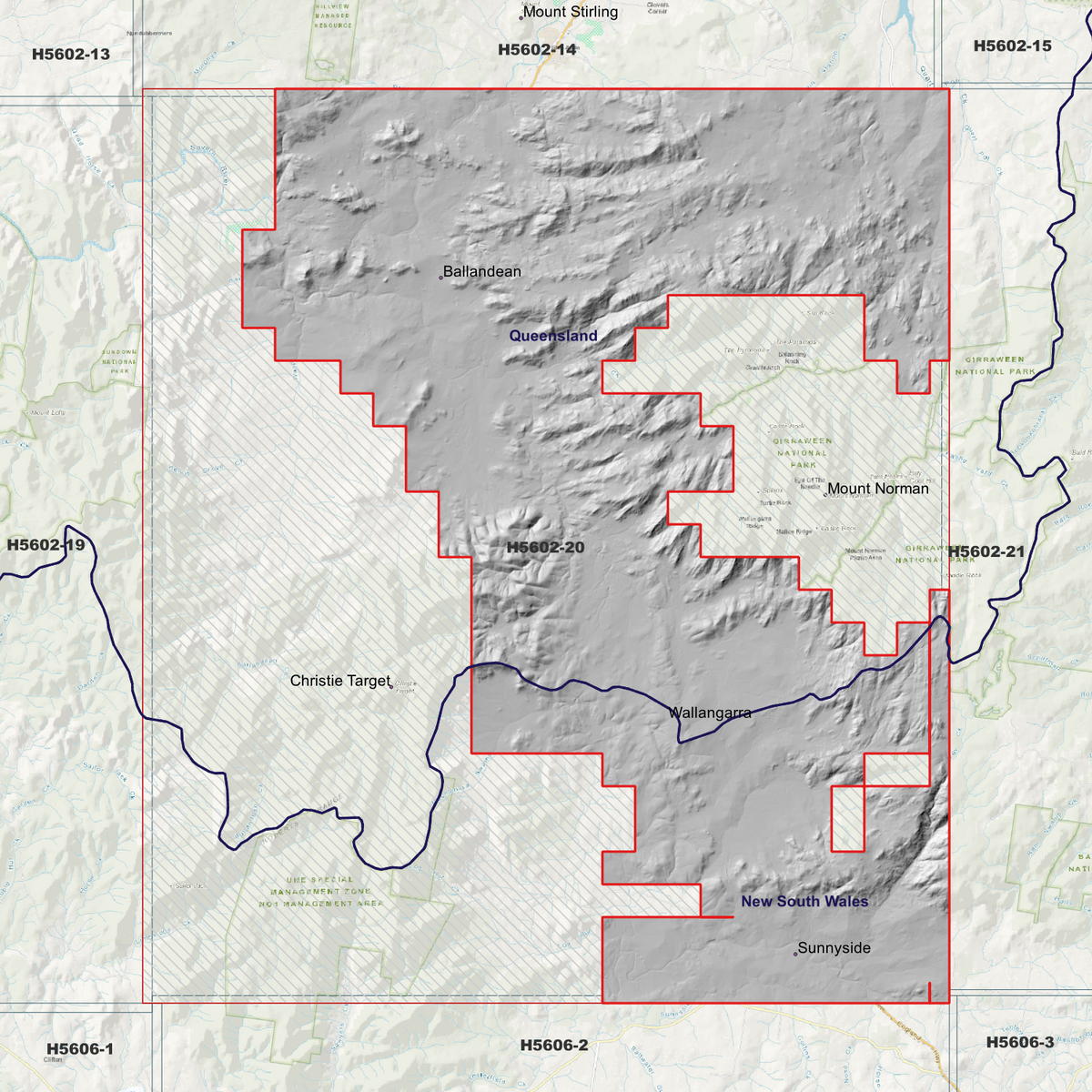 Ballandean 50cm, 1m, 2m & 5m Digital Elevation Models (H5602-20)