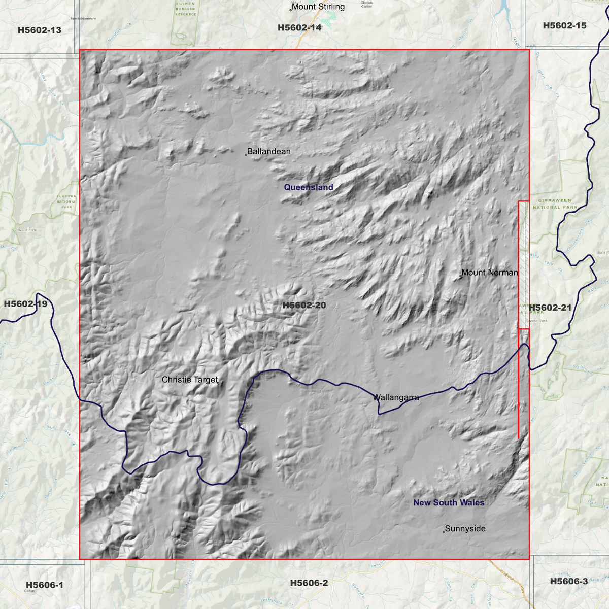 Ballandean 50cm, 1m, 2m & 5m Digital Elevation Models (H5602-20)