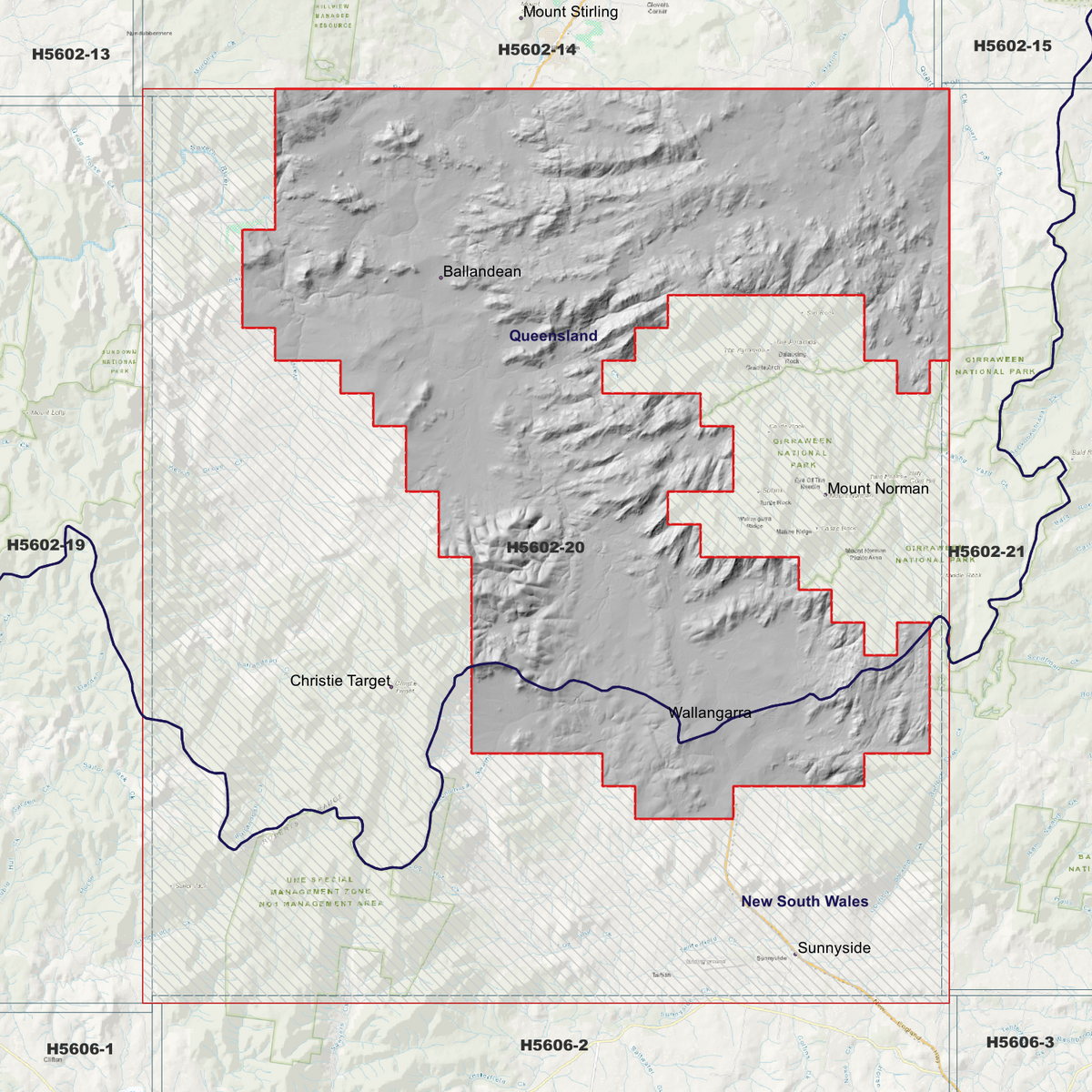 Ballandean 50cm, 1m, 2m & 5m Digital Elevation Models (H5602-20)