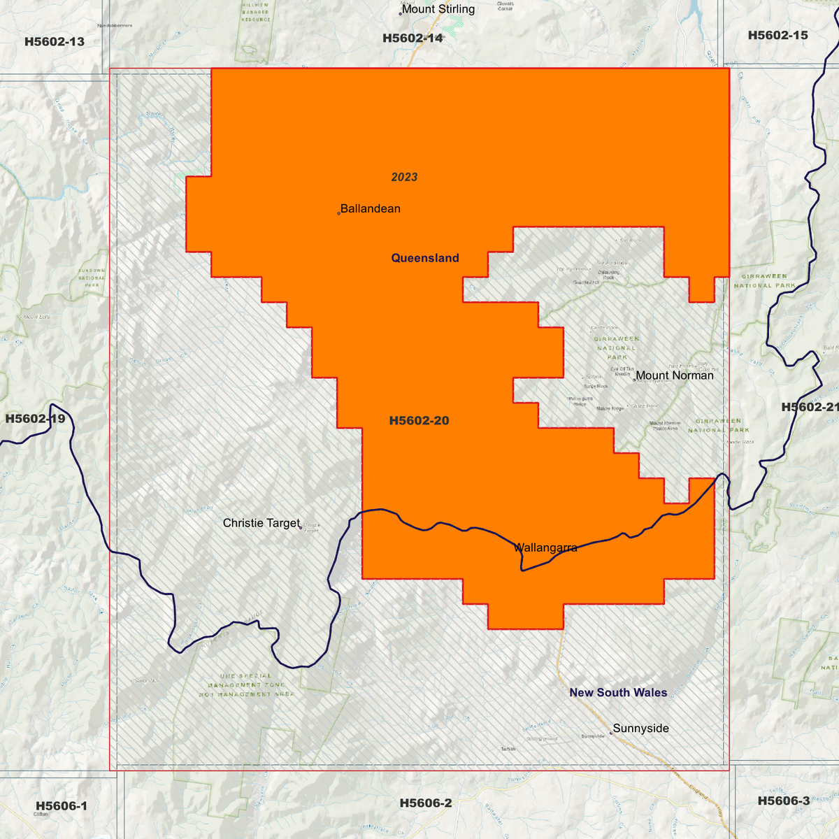 Ballandean 50cm, 1m, 2m & 5m Digital Elevation Models (H5602-20)