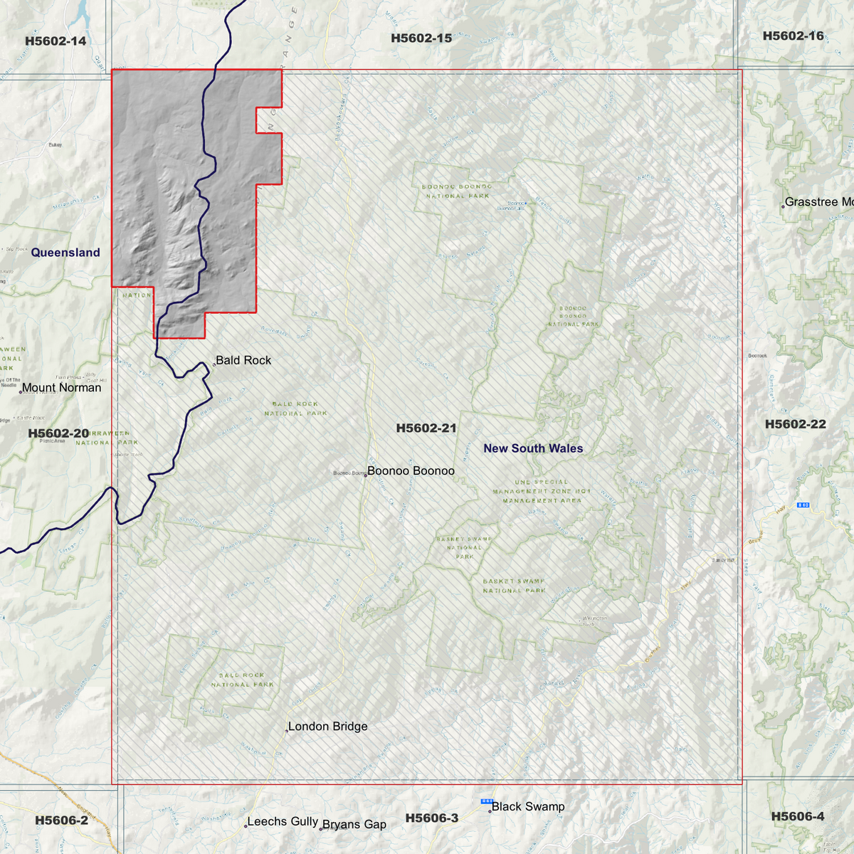 Boonoo 50cm, 1m & 2m Digital Elevation Models (H5602-21)