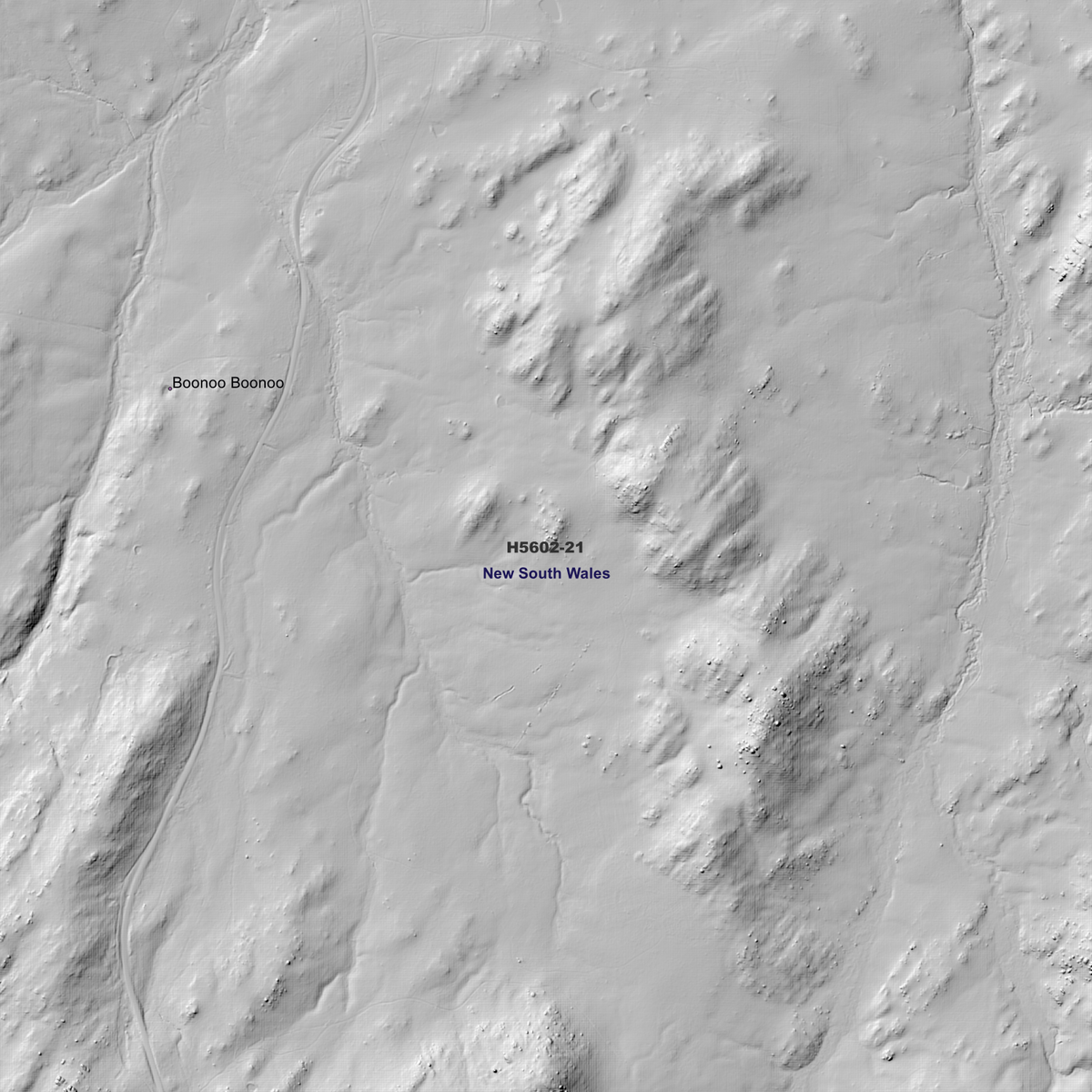 Boonoo 50cm, 1m & 2m Digital Elevation Models (H5602-21)