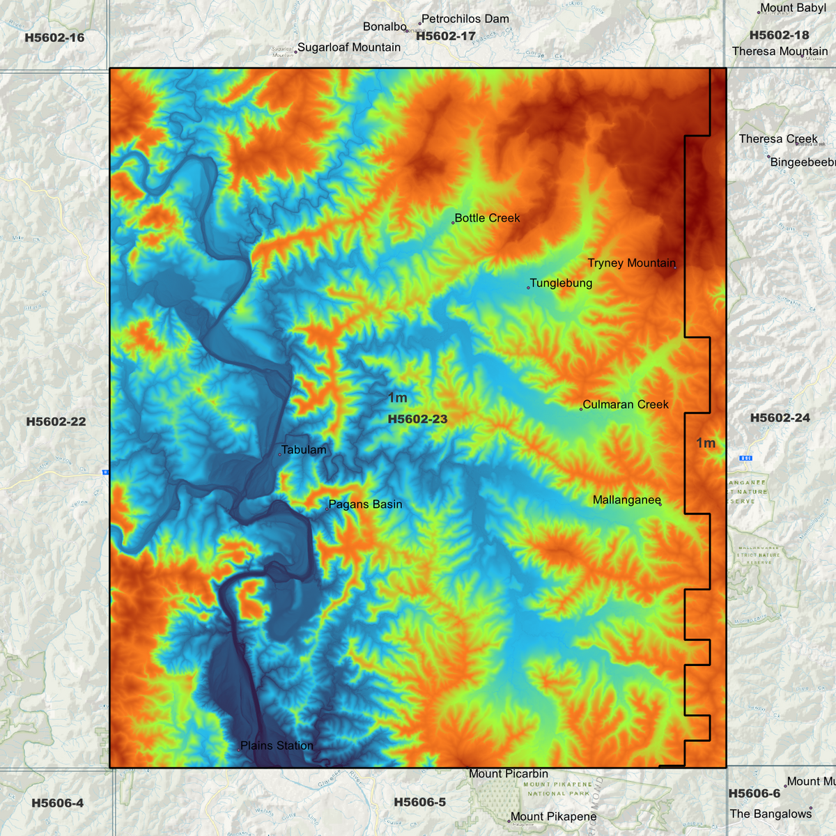 Tabulam 1m Digital Elevation Models (H5602-23)