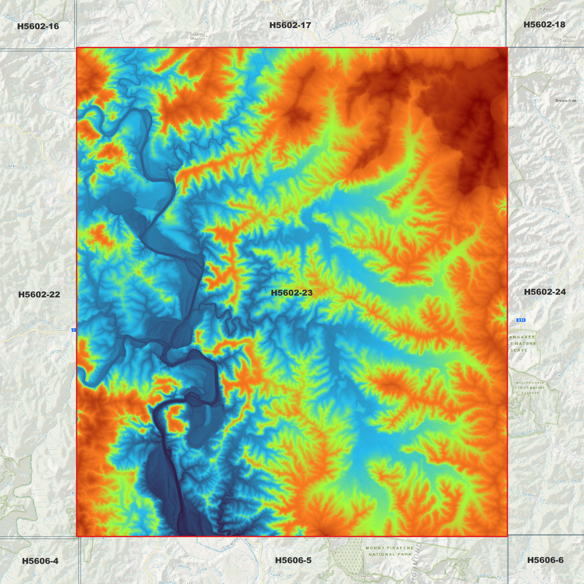 Tabulam 1m Digital Elevation Models (H5602-23)