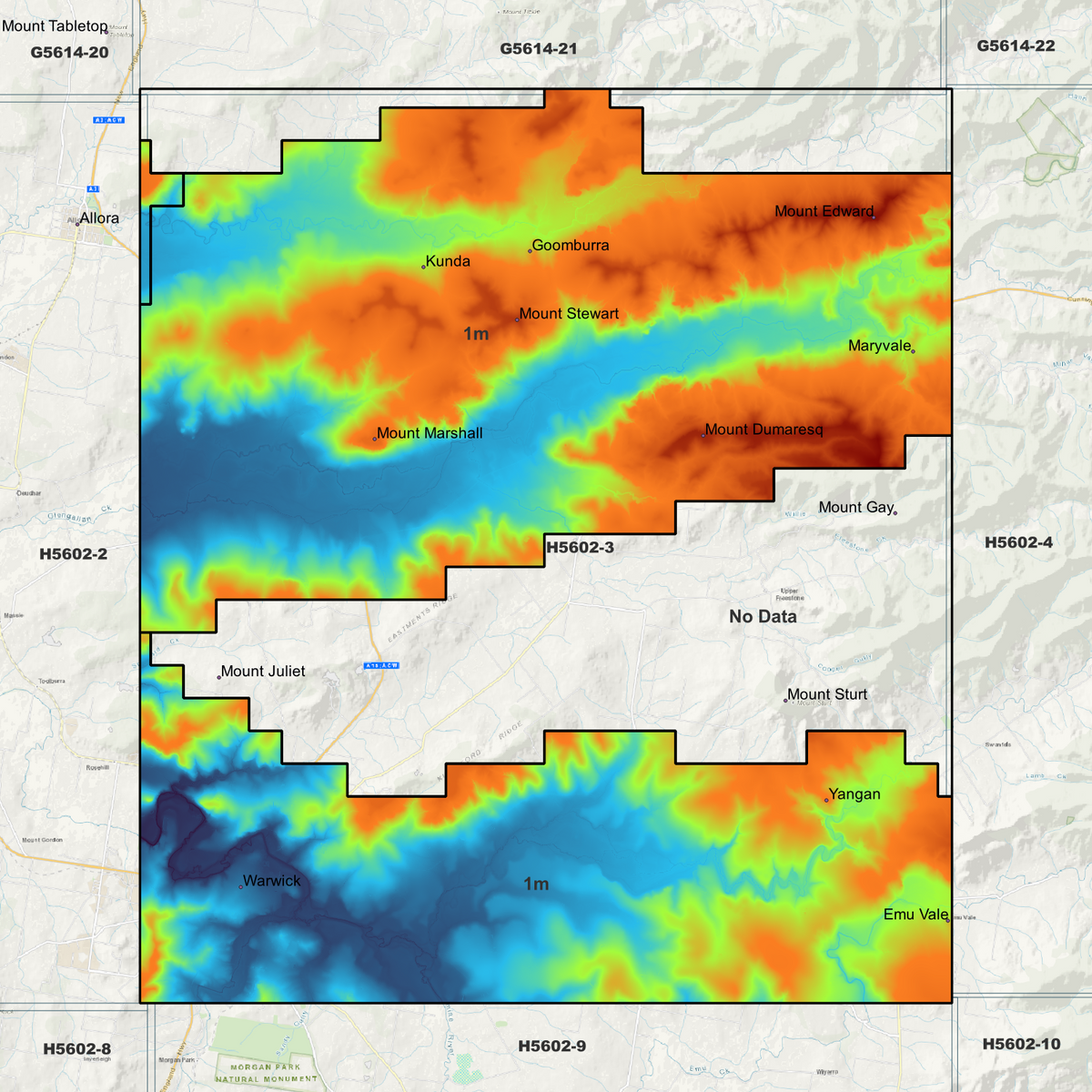 Warwick 1m Digital Elevation Models (H5602-3)