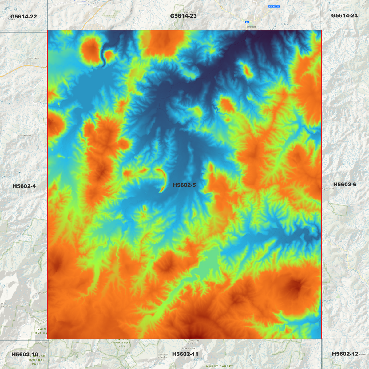 Moogerah 1m Digital Elevation Models (H5602-5)