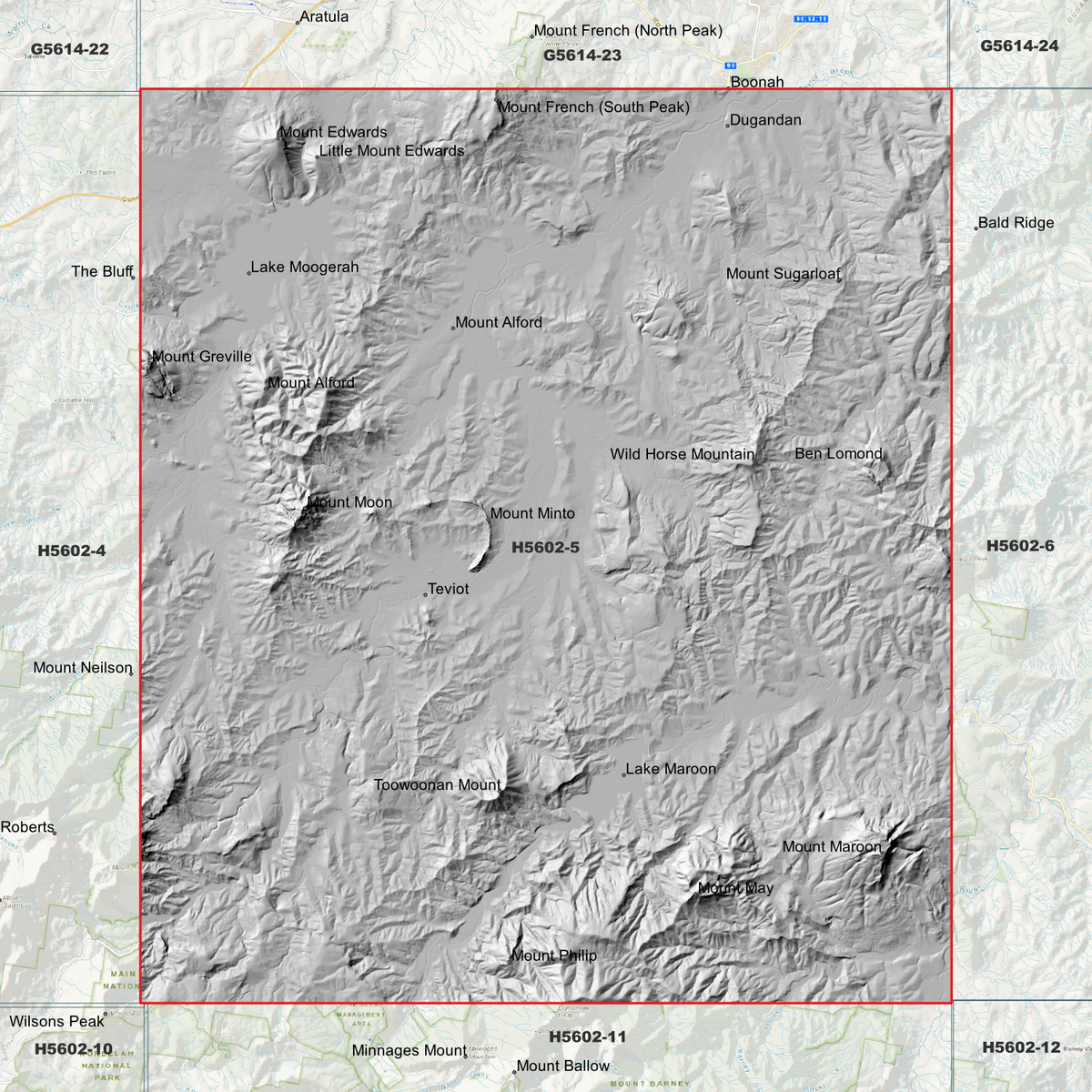 Moogerah 1m Digital Elevation Models (H5602-5)