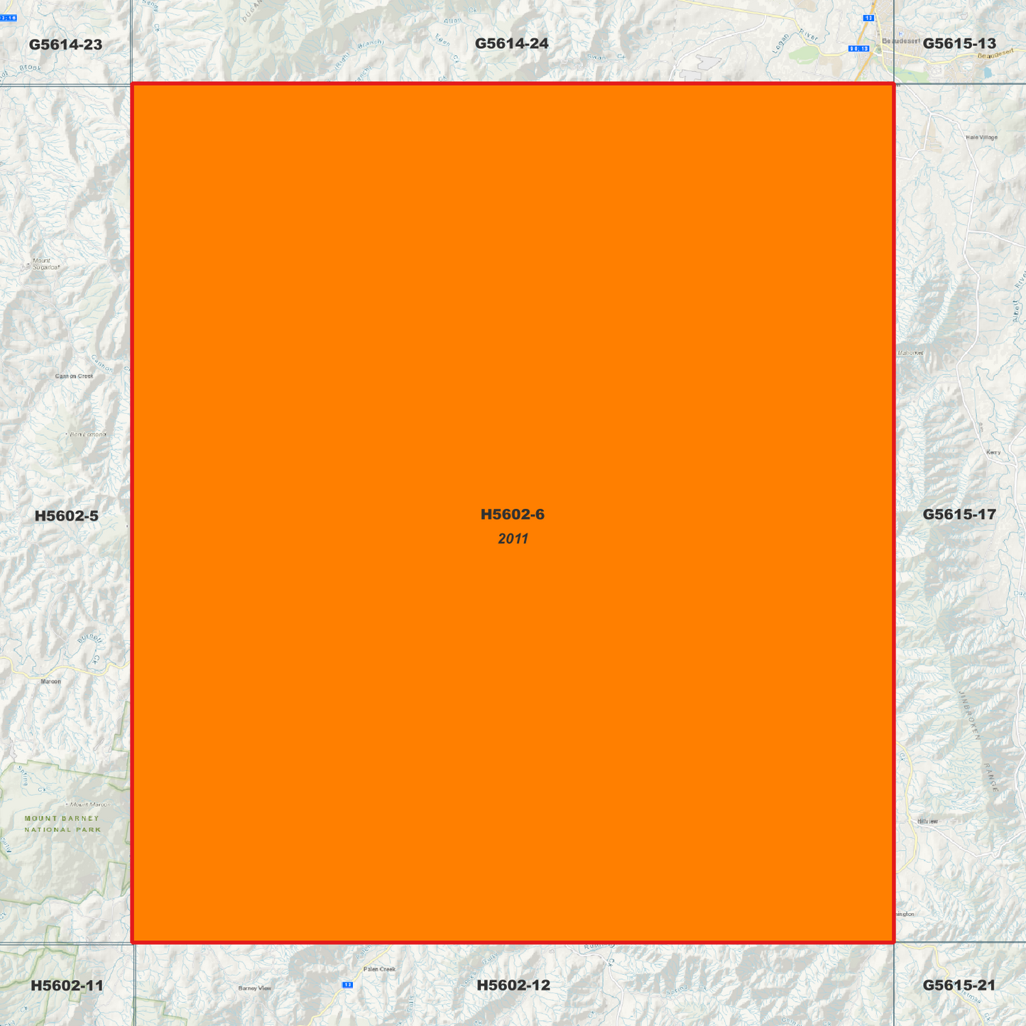 Kooralbyn 1m Digital Elevation Model (H5602-6)