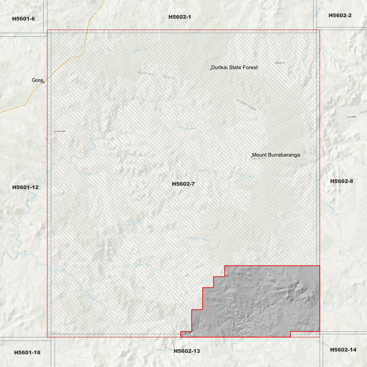 Burrabaranga 50cm & 1m Digital Elevation Models (H5602-7)