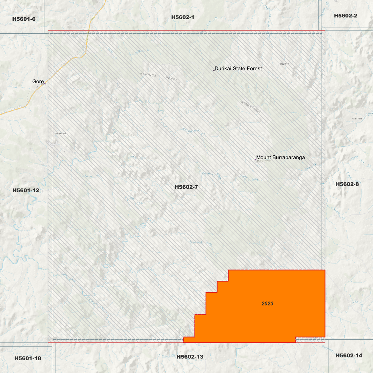 Burrabaranga 50cm & 1m Digital Elevation Models (H5602-7)