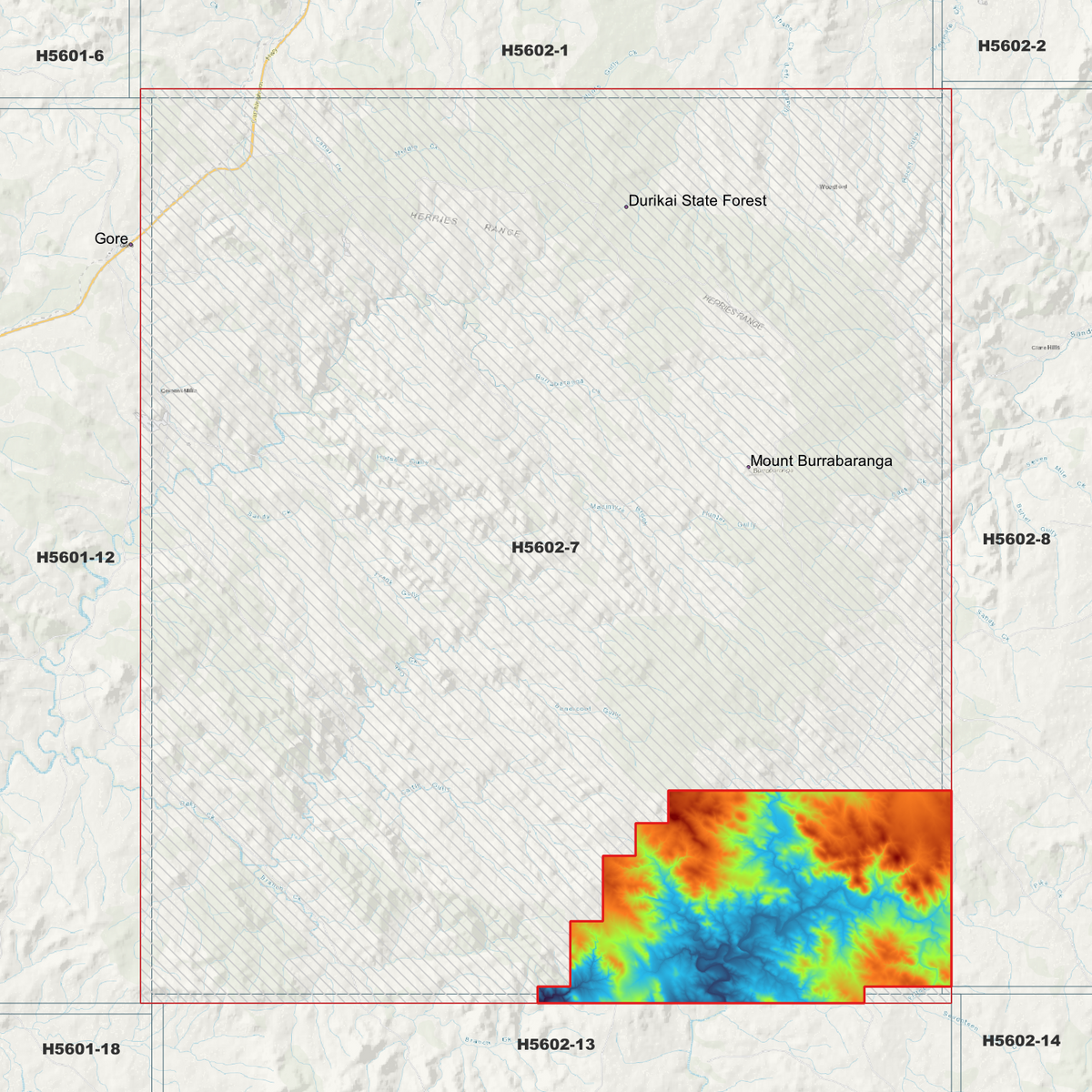 Burrabaranga 50cm & 1m Digital Elevation Models (H5602-7)