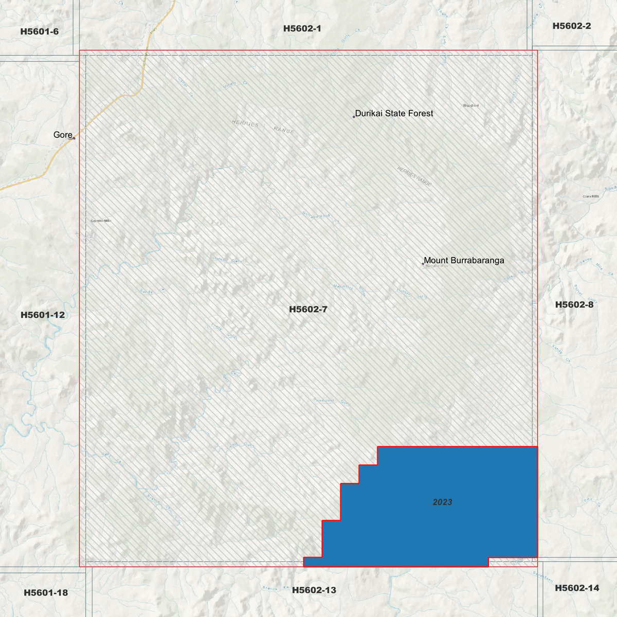Burrabaranga 50cm & 1m Digital Elevation Models (H5602-7)