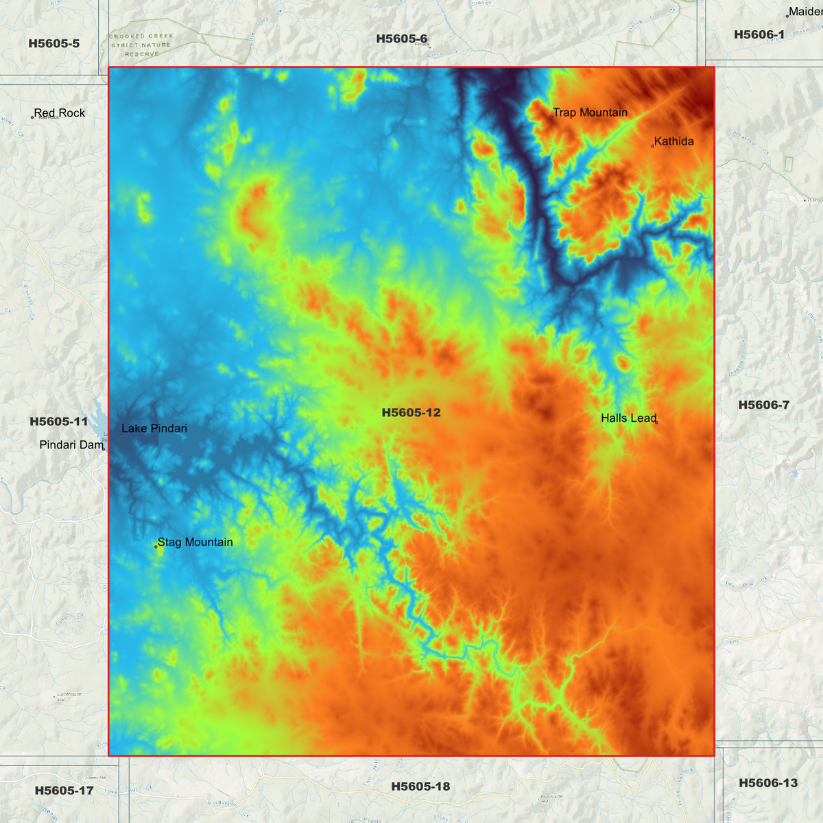 Pindari 1m & 5m Digital Elevation Models (H5605-12)