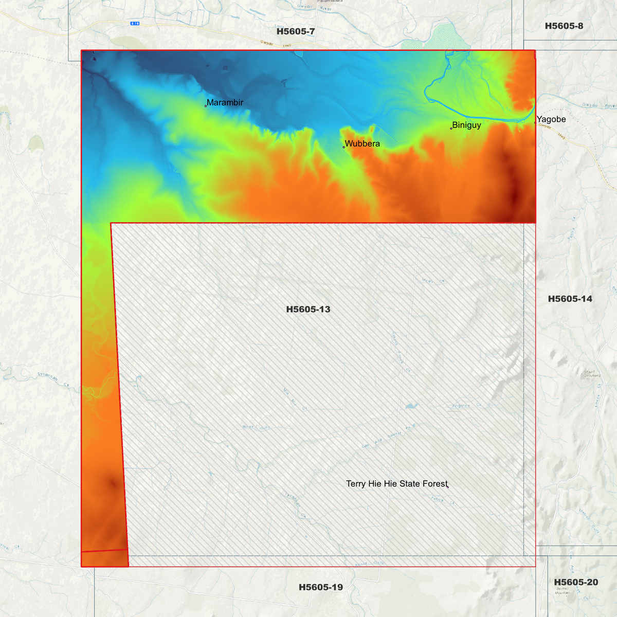 Biniguy 1m & 5m Digital Elevation Models (H5605-13)