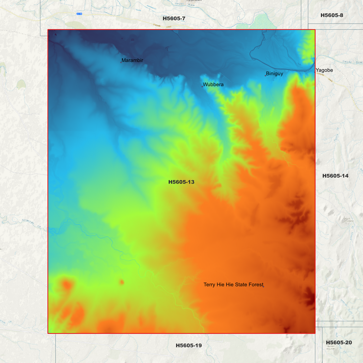 Biniguy 1m & 5m Digital Elevation Models (H5605-13)