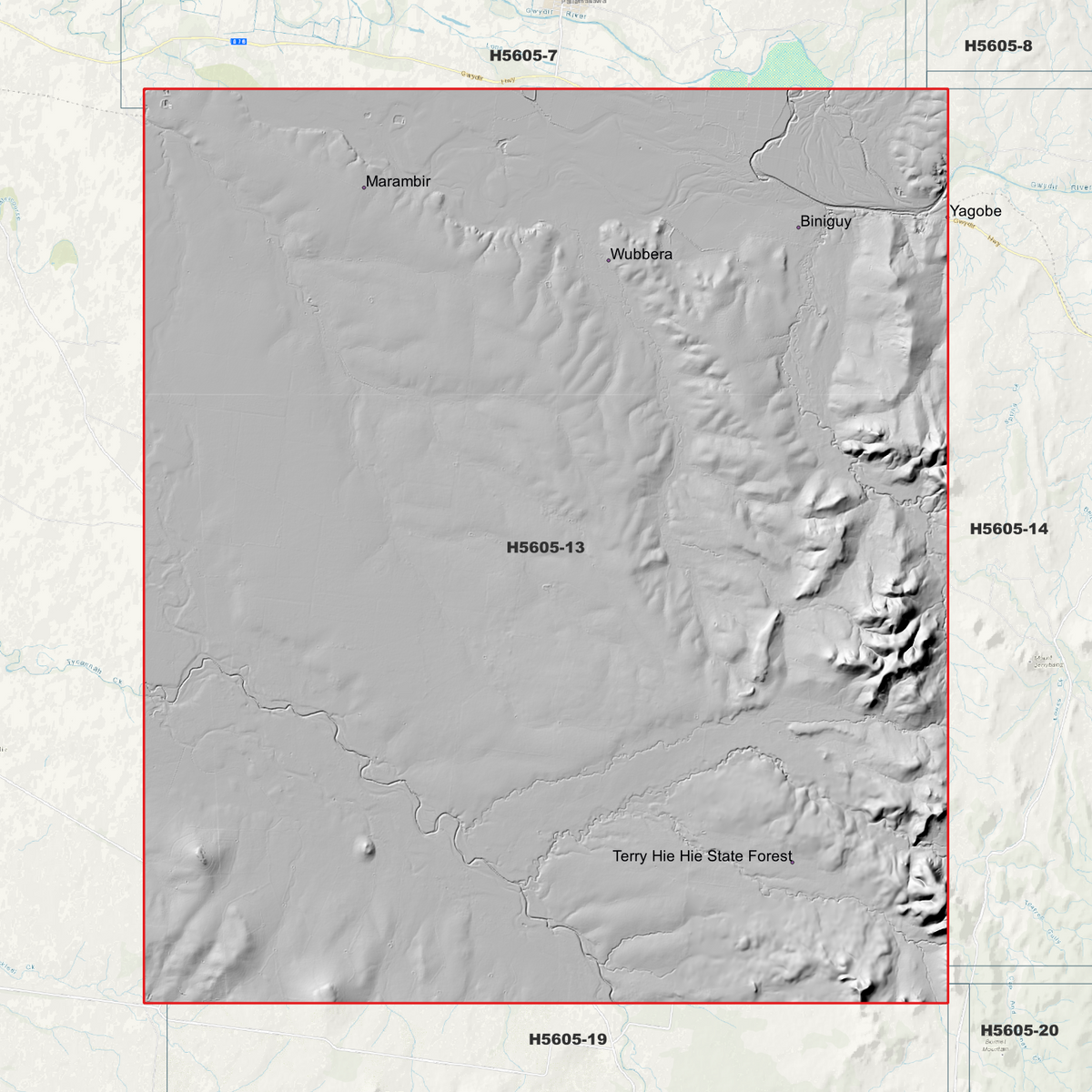 Biniguy 1m & 5m Digital Elevation Models (H5605-13)