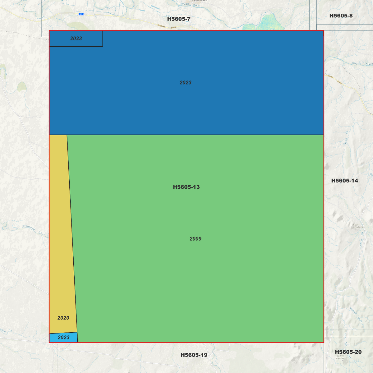 Biniguy 1m & 5m Digital Elevation Models (H5605-13)