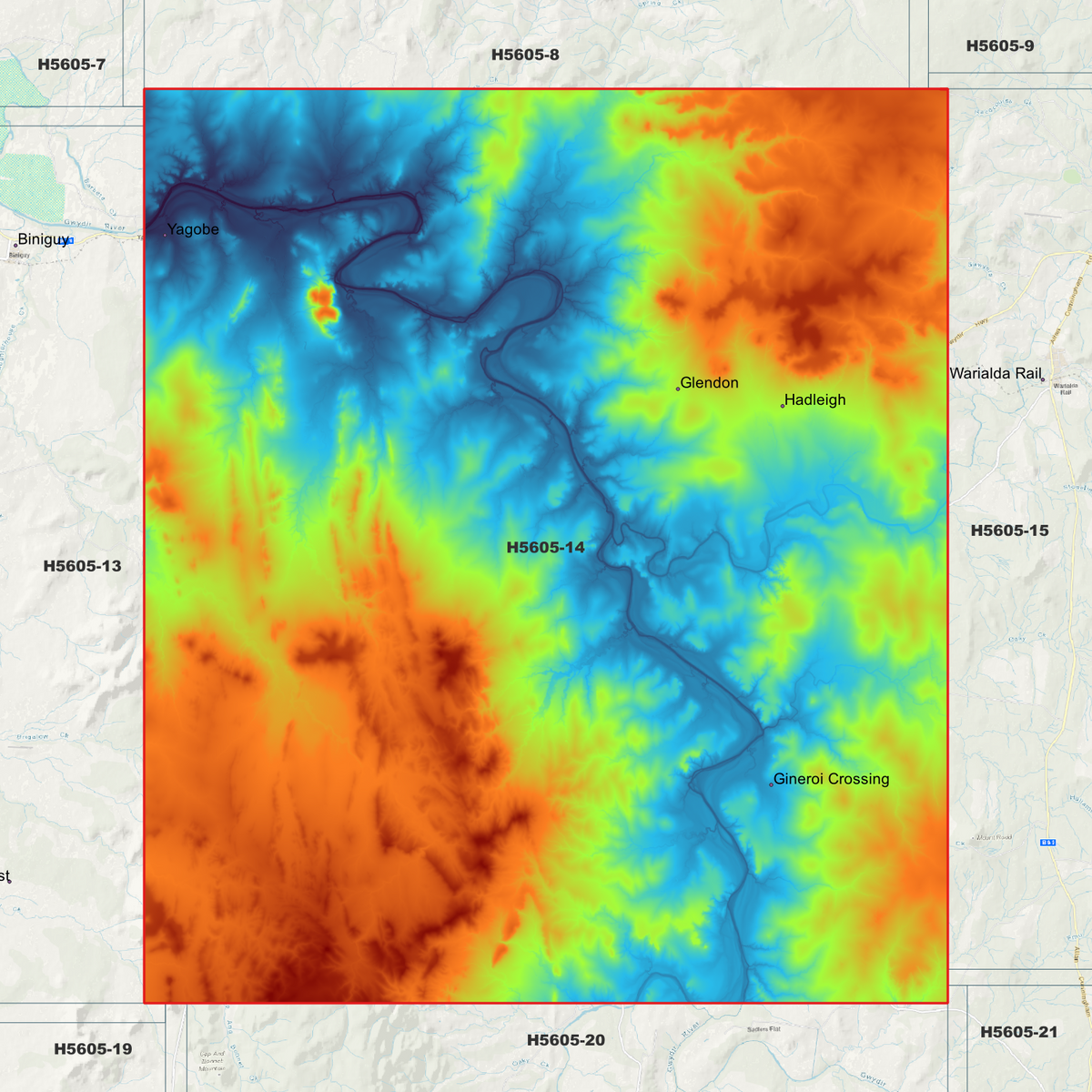 Glendon 1m, 2m & 5m Digital Elevation Models (H5605-14)