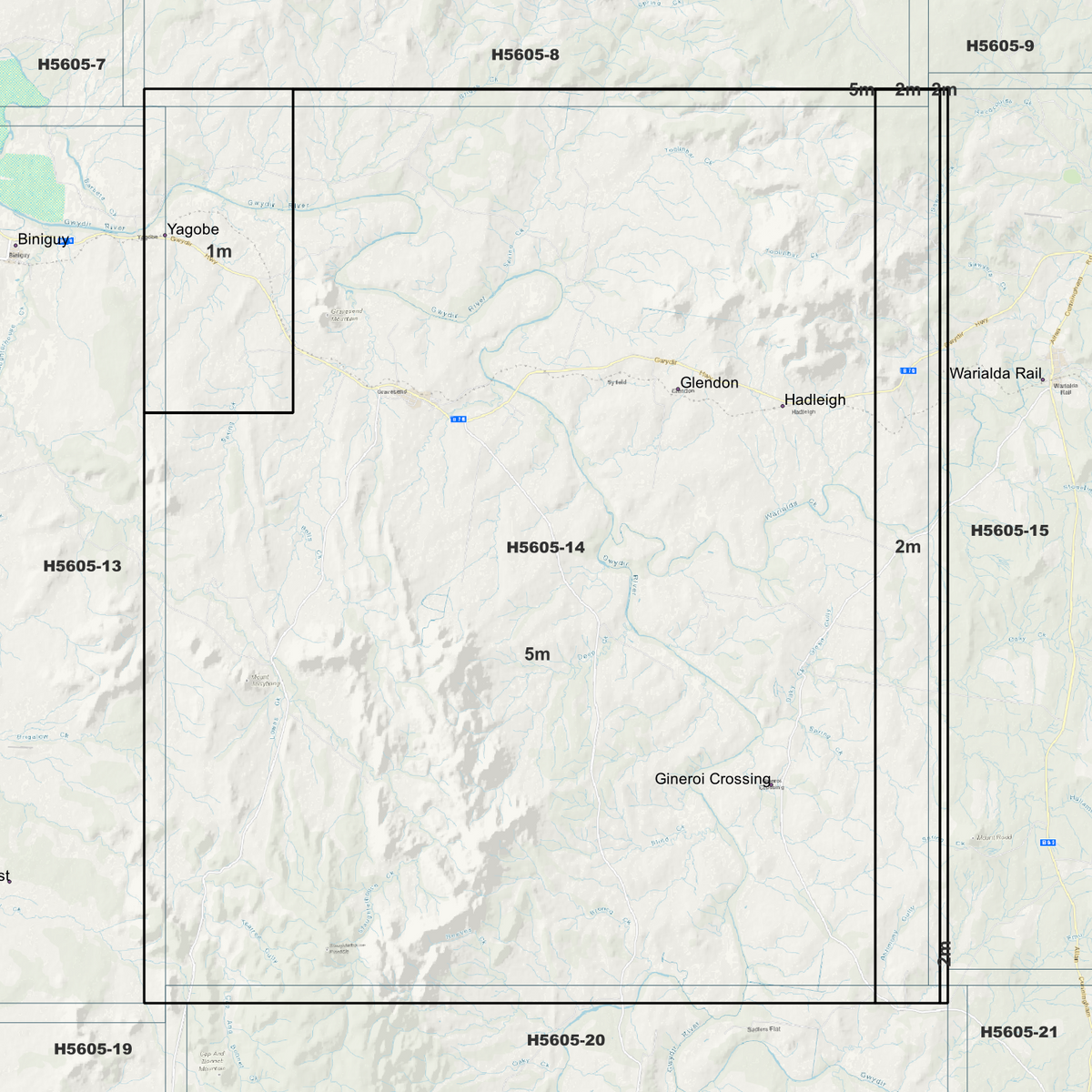 Glendon 1m, 2m & 5m Digital Elevation Models (H5605-14)