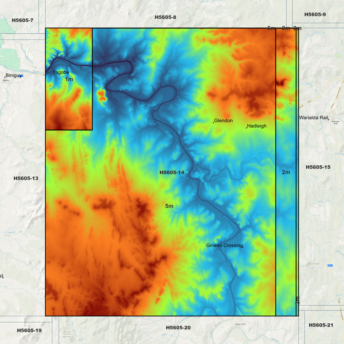 Glendon 1m, 2m & 5m Digital Elevation Models (H5605-14)
