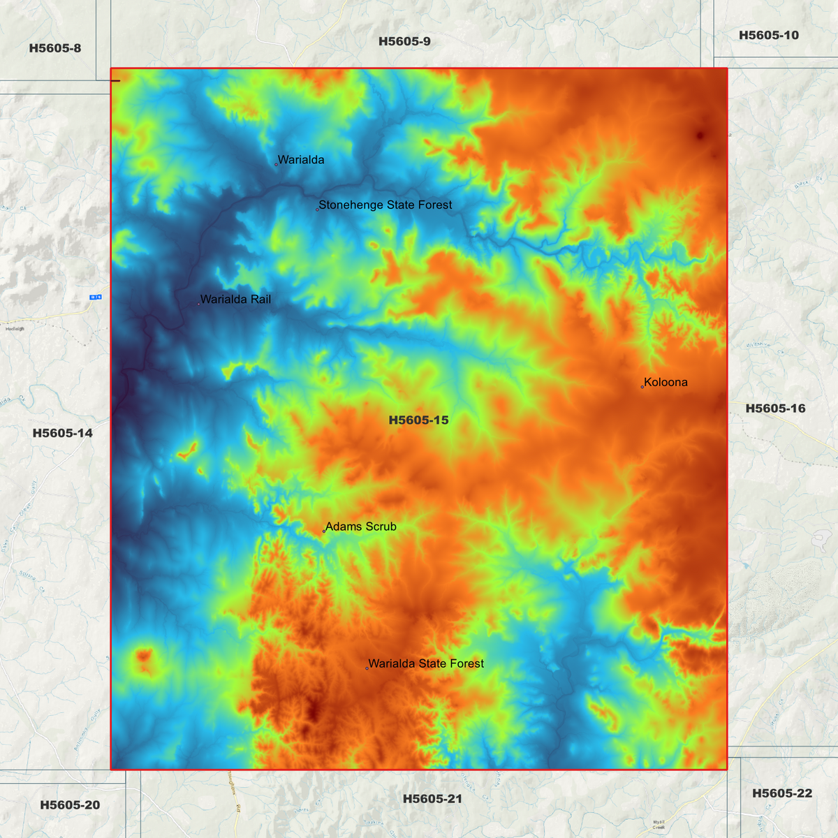 Warialda 2m Digital Elevation Models (H5605-15)