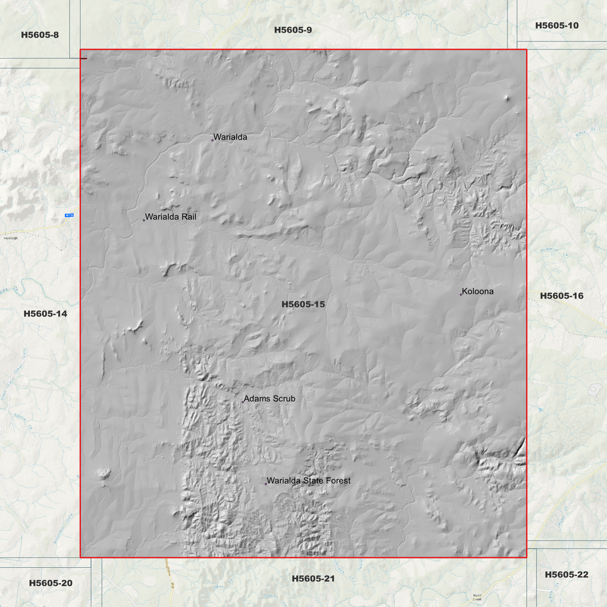 Warialda 2m Digital Elevation Models (H5605-15)