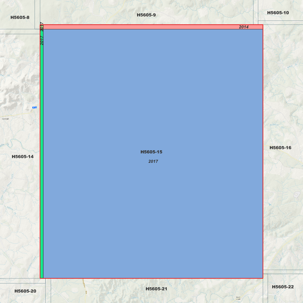 Warialda 2m Digital Elevation Models (H5605-15)