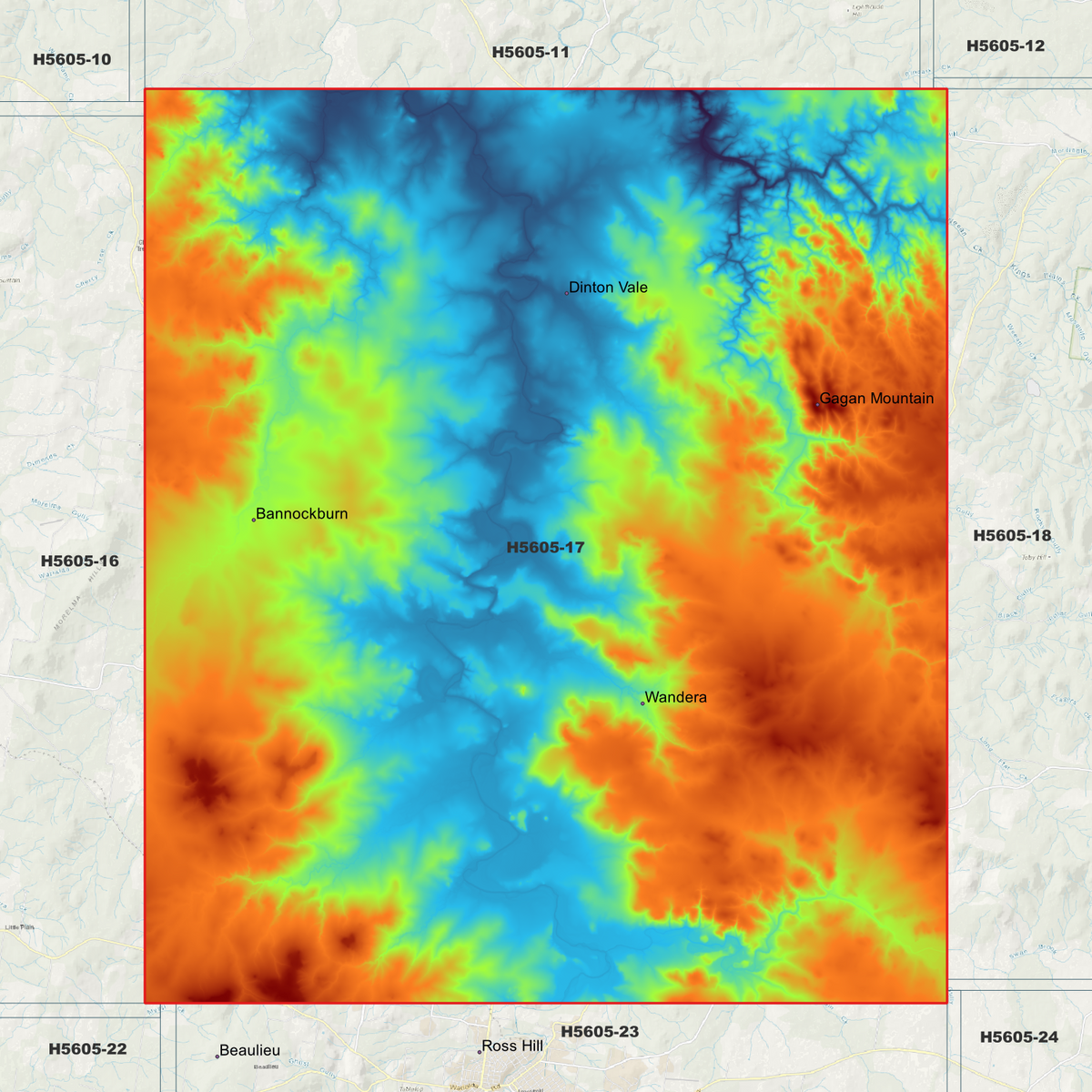 Nullamanna 1m, 2m & 5m Digital Elevation Models (H5605-17)