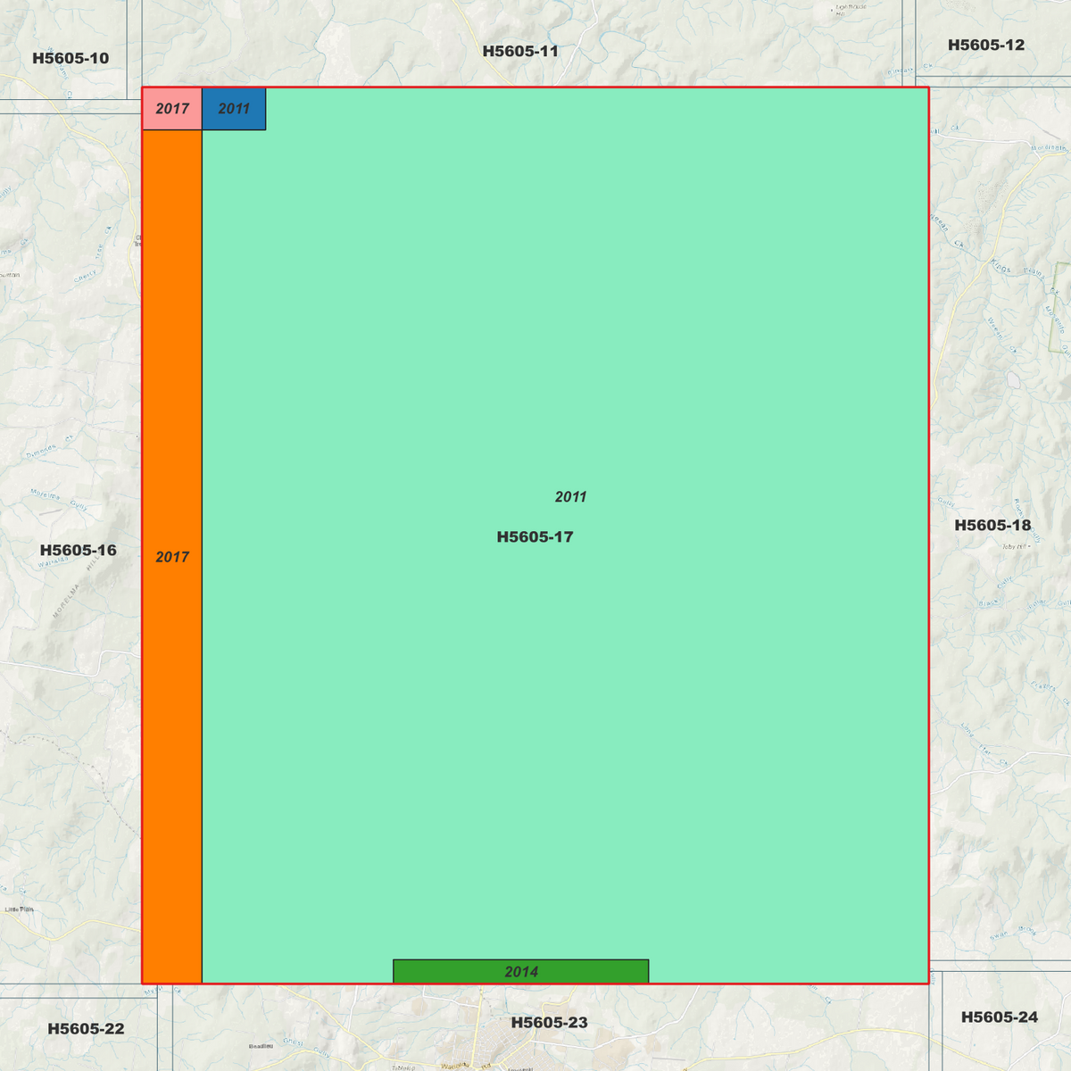 Nullamanna 1m, 2m & 5m Digital Elevation Models (H5605-17)