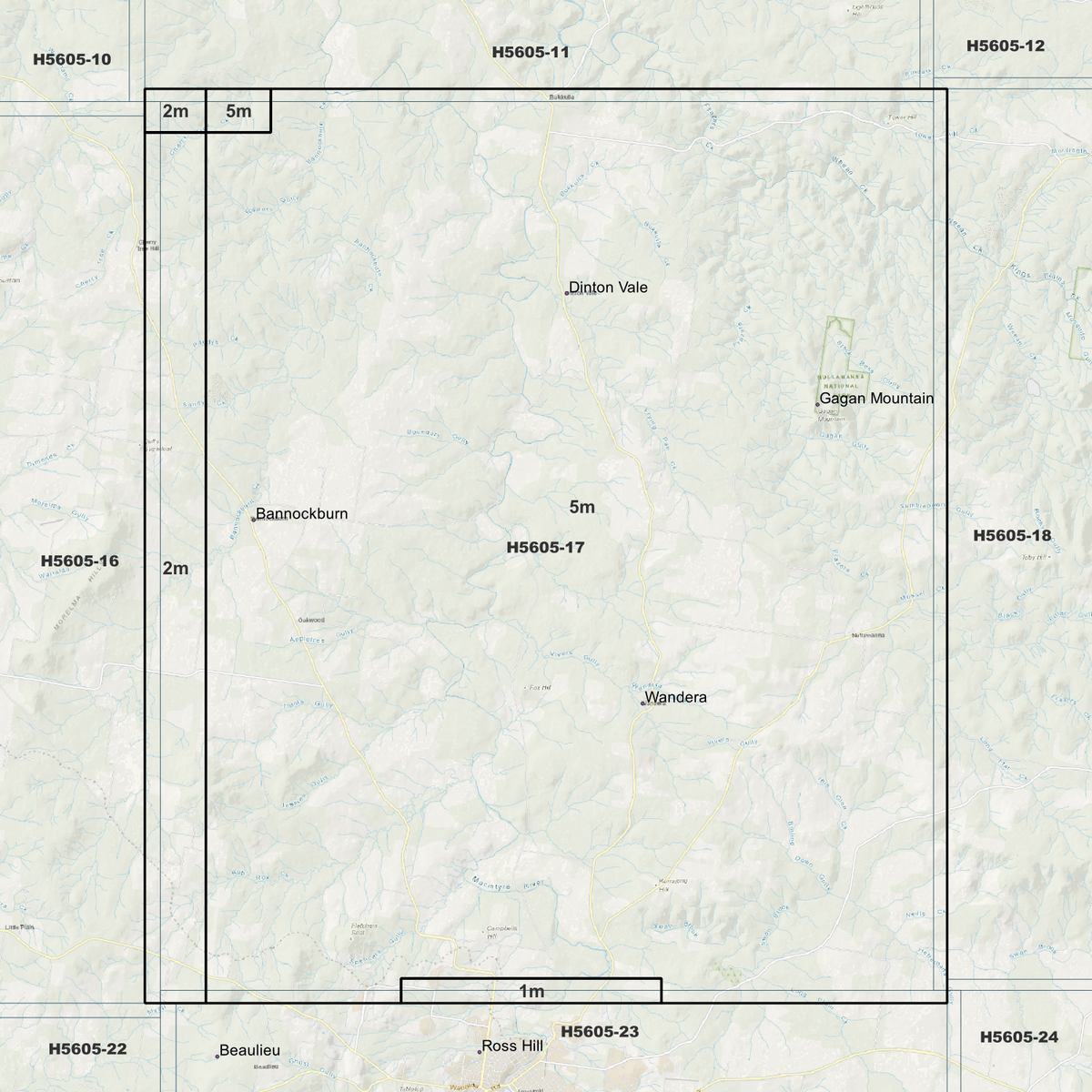 Nullamanna 1m, 2m & 5m Digital Elevation Models (H5605-17)