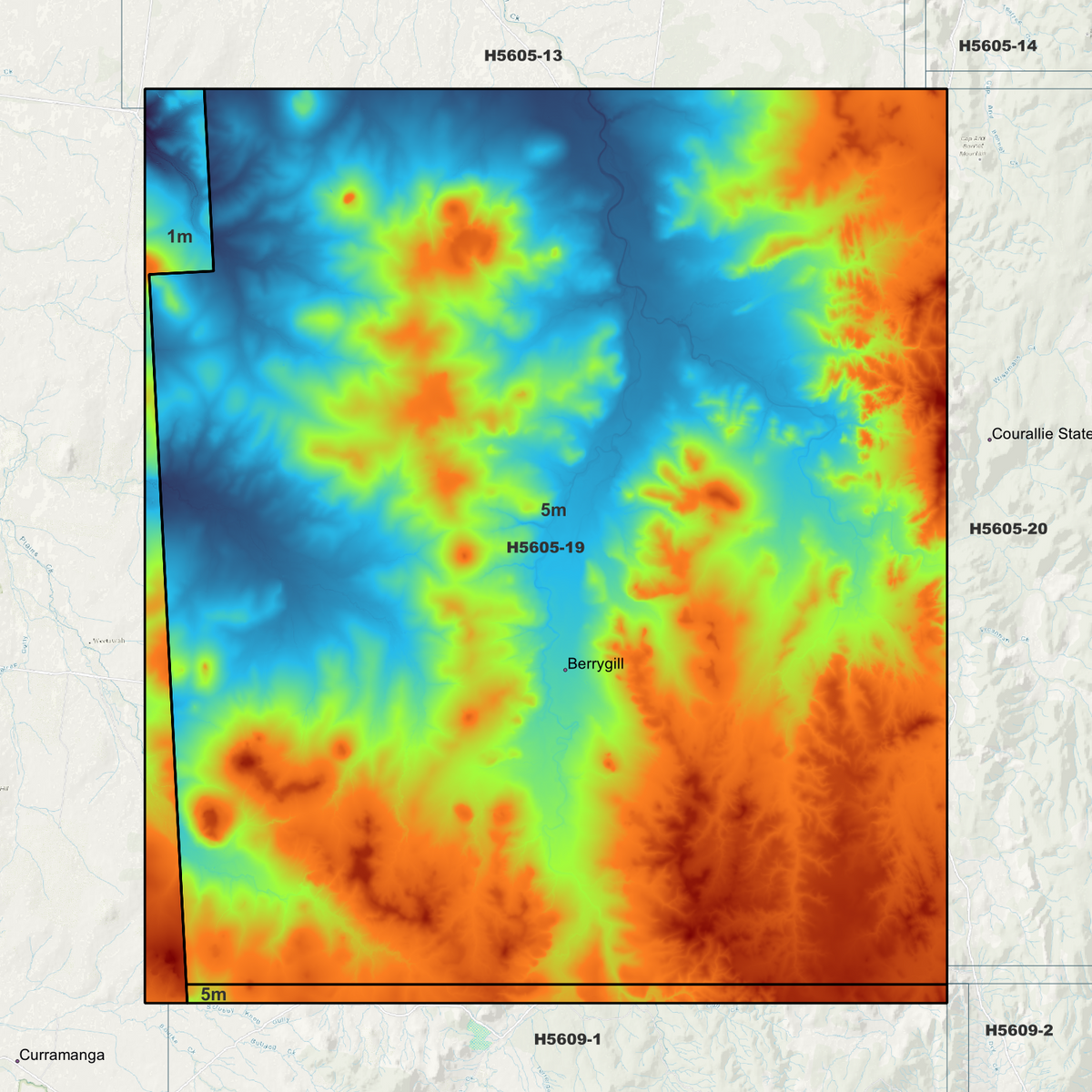 Berrygill 1m & 5m Digital Elevation Models (H5605-19)