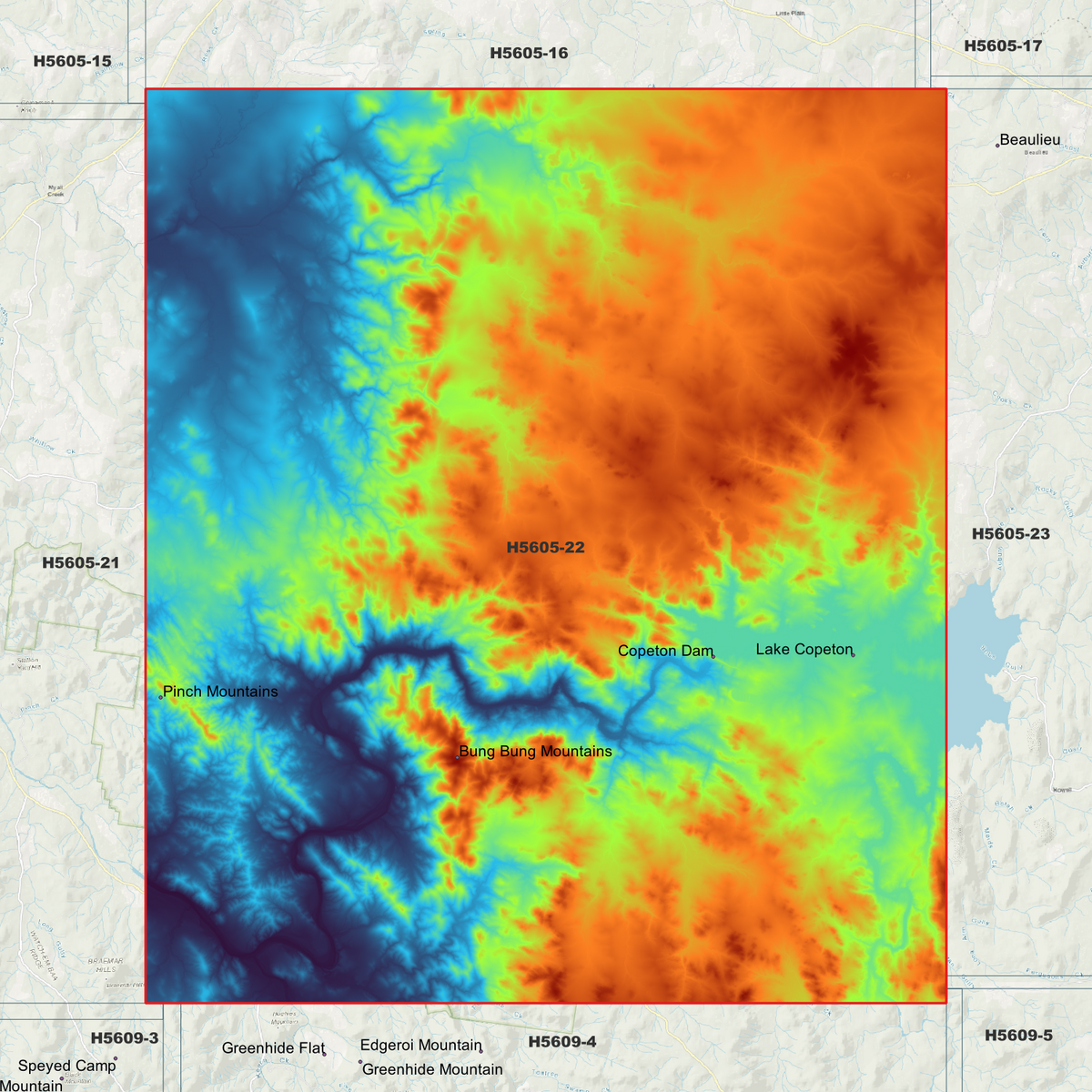 Copeton 1m & 2m Digital Elevation Models (H5605-22)