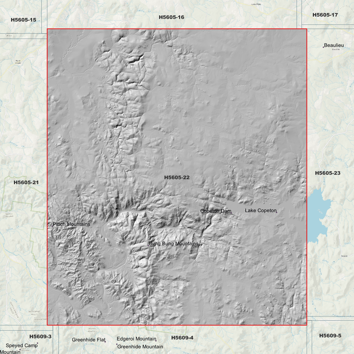 Copeton 1m & 2m Digital Elevation Models (H5605-22)