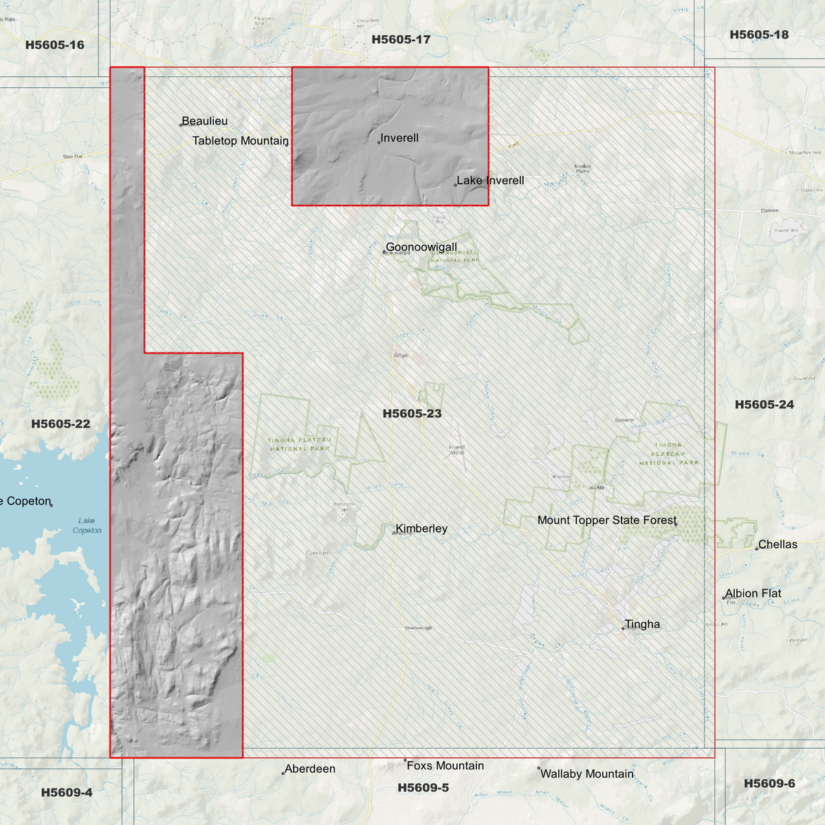 Inverell 1m, 2m & 5m Digital Elevation Models (H5605-23)