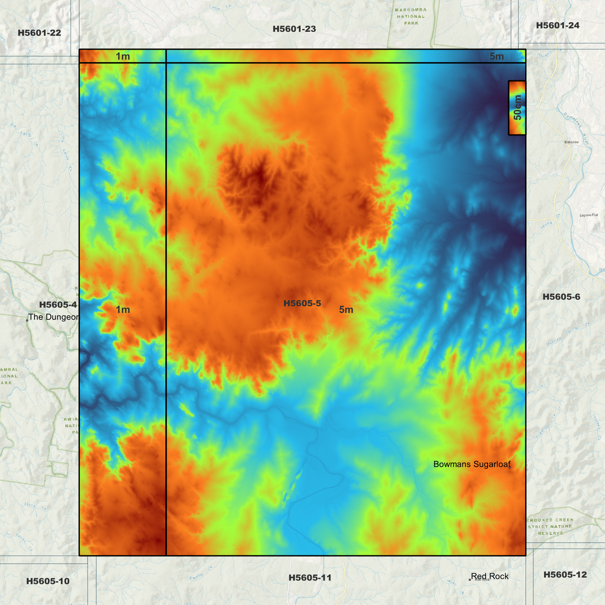 Severn 50cm, 1m & 5m Digital Elevation Models (H5605-5)