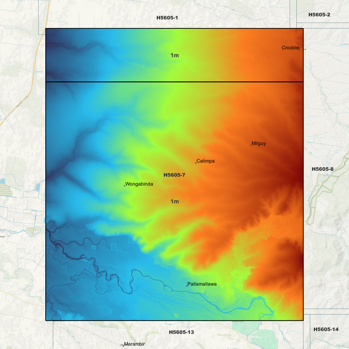Pallamallawa 1m Digital Elevation Models (H5605-7)