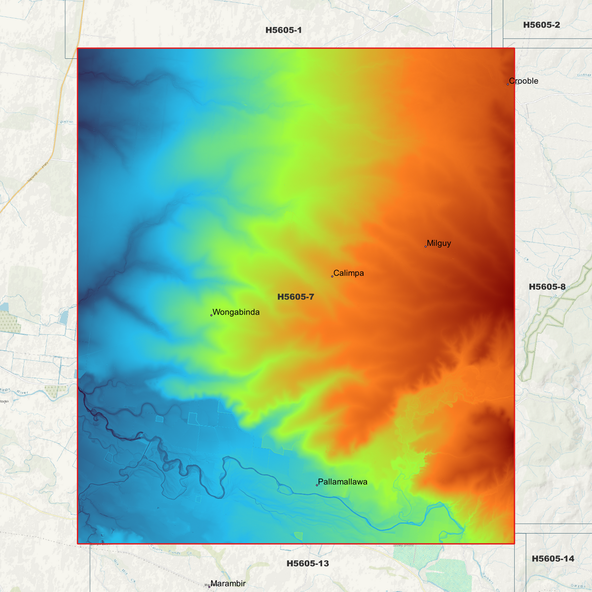 Pallamallawa 1m Digital Elevation Models (H5605-7)
