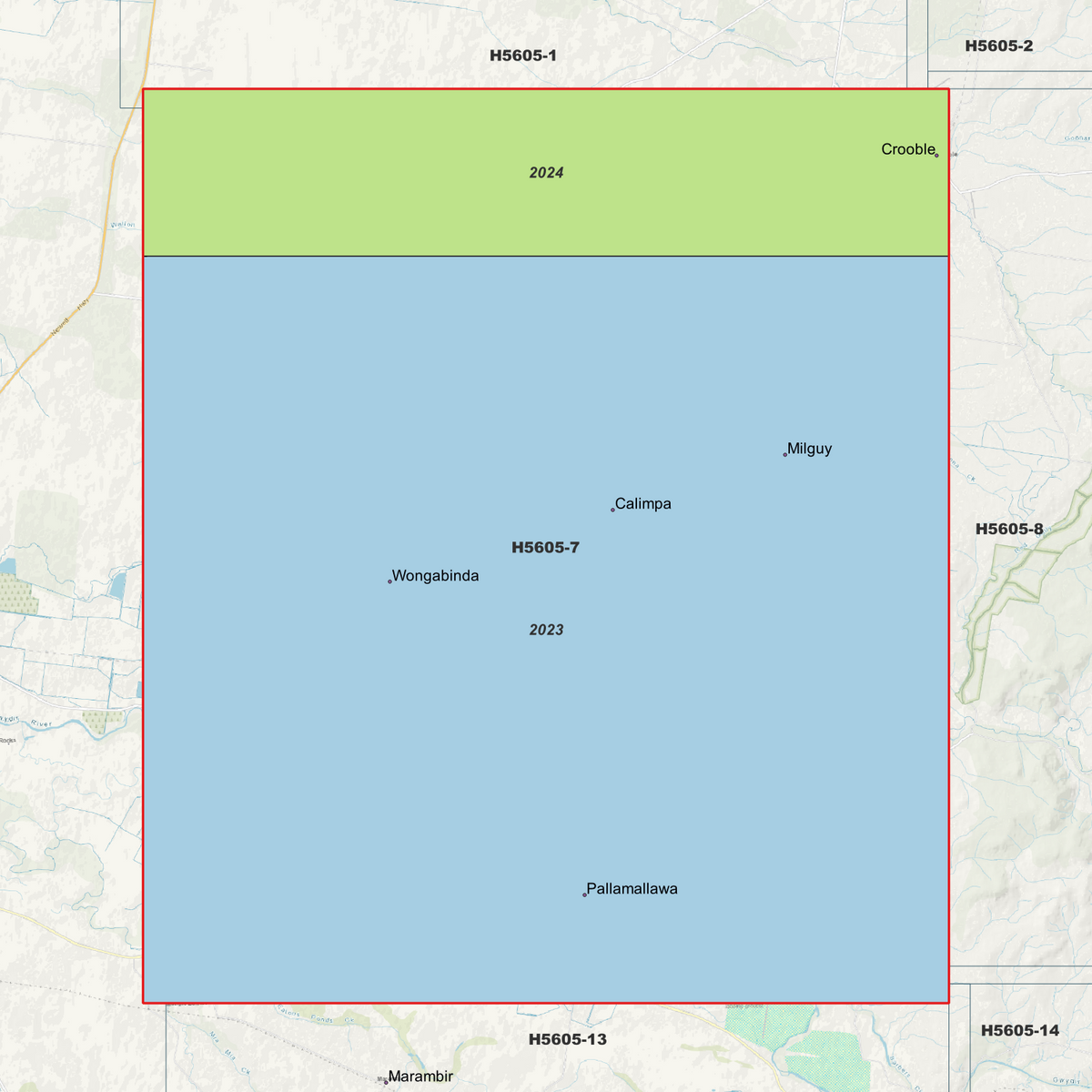 Pallamallawa 1m Digital Elevation Models (H5605-7)