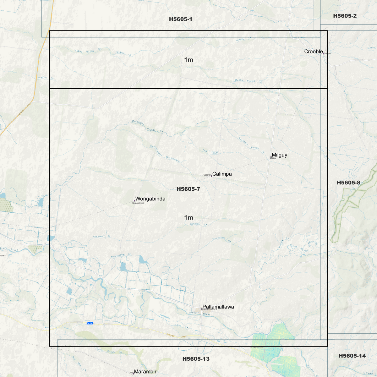 Pallamallawa 1m Digital Elevation Models (H5605-7)